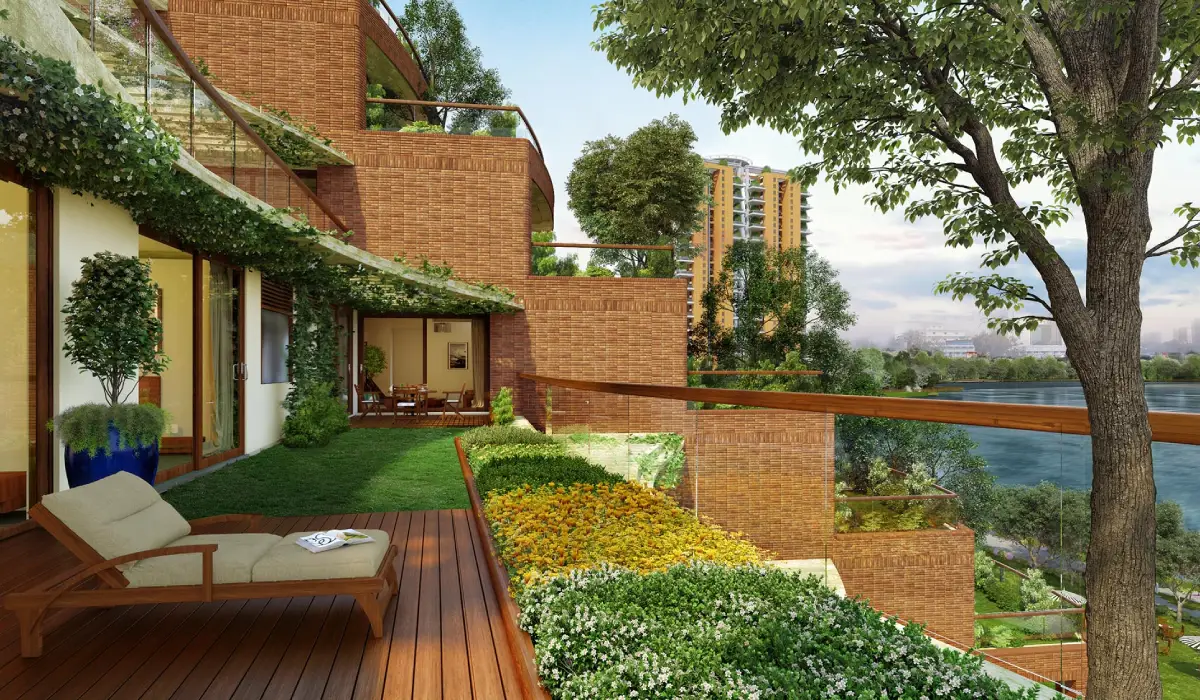 Lake facing terrace gardens