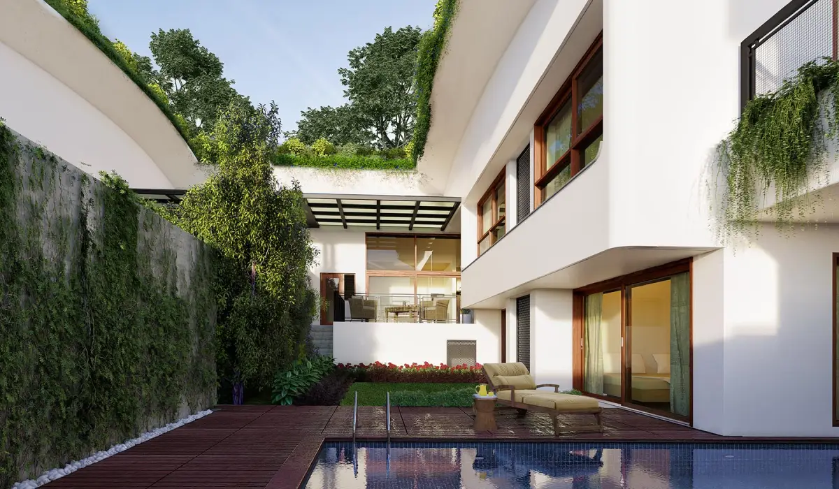 Private garden & pool